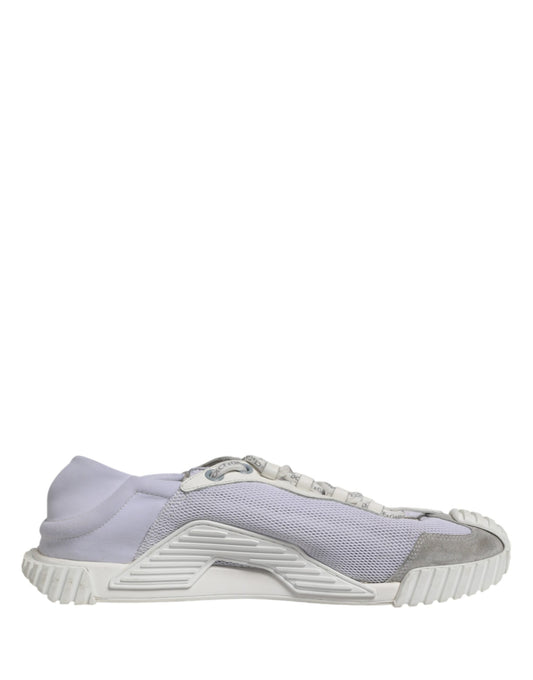 Dolce & Gabbana White Lace Up Low Top NS1 Sneakers Men Shoes