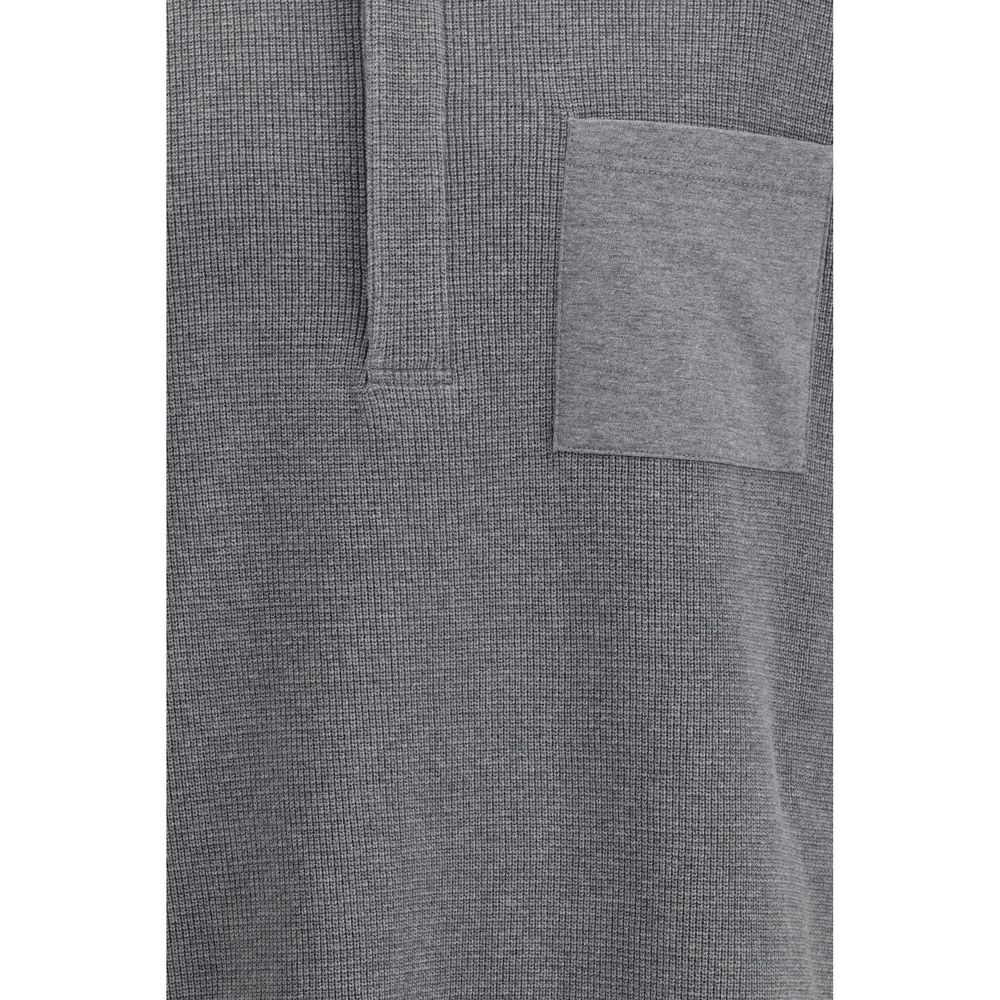 Thom Browne Gray Cotton Polo Shirt