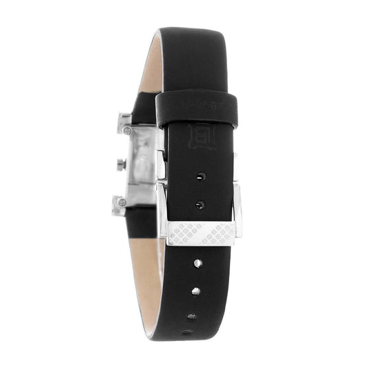 Laura Biagiotti Black Leather Dress Watch