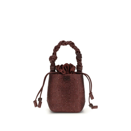 Ganni Bordeaux Recycled Polyester Handbag