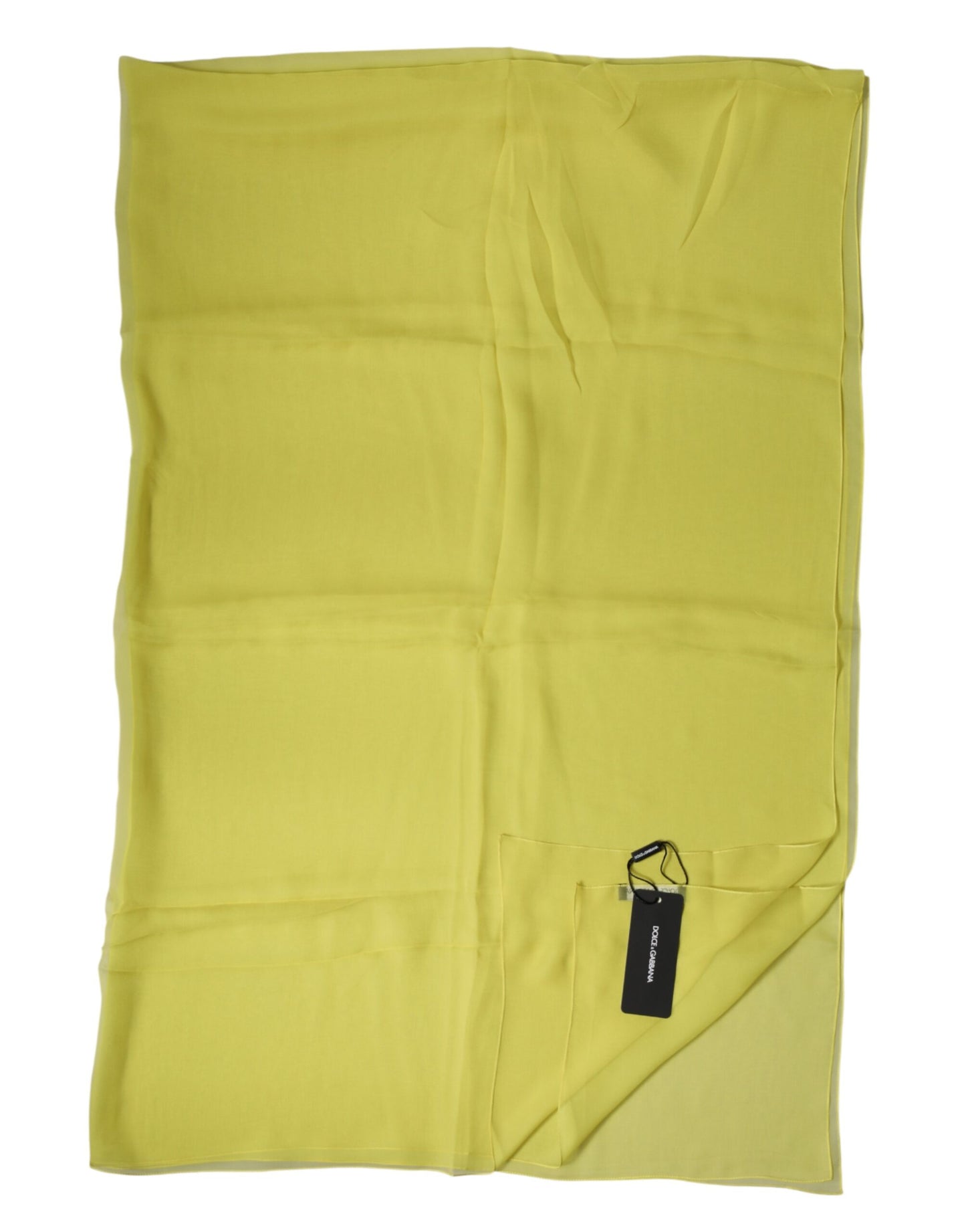 Dolce & Gabbana Yellow Stole Silk Neck Wrap Shawl Men  Scarf