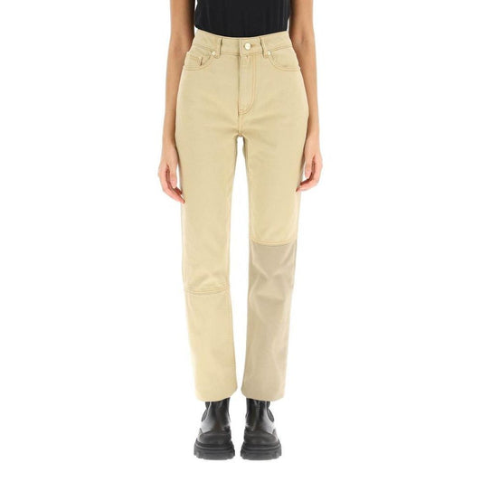 Ganni Brown Cotton Jeans Denim